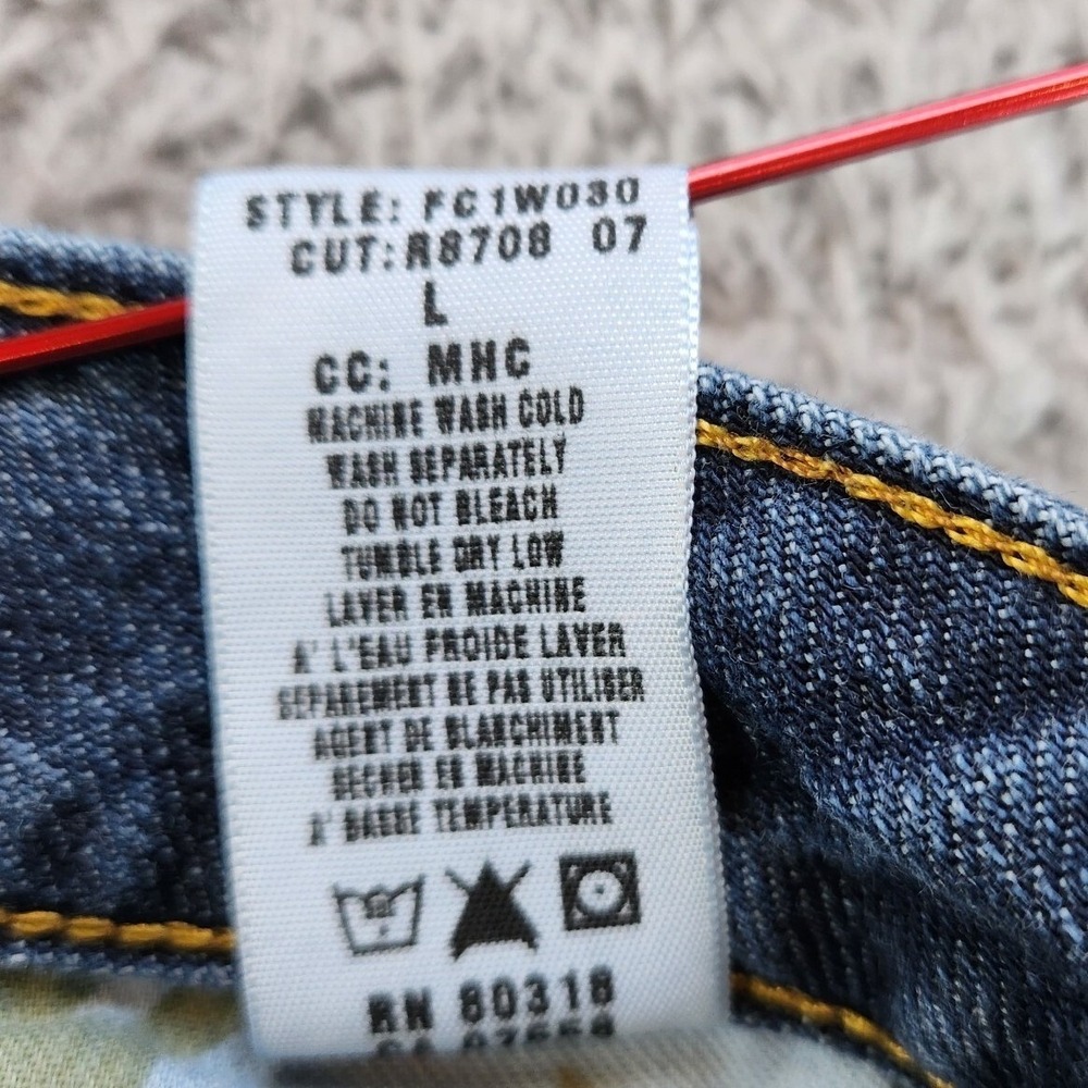 Lucky Brand Jeans Women's 12 Blue Denim Cotton Stretch Straight‎ Leg Made in USA - Picture 12 of 12